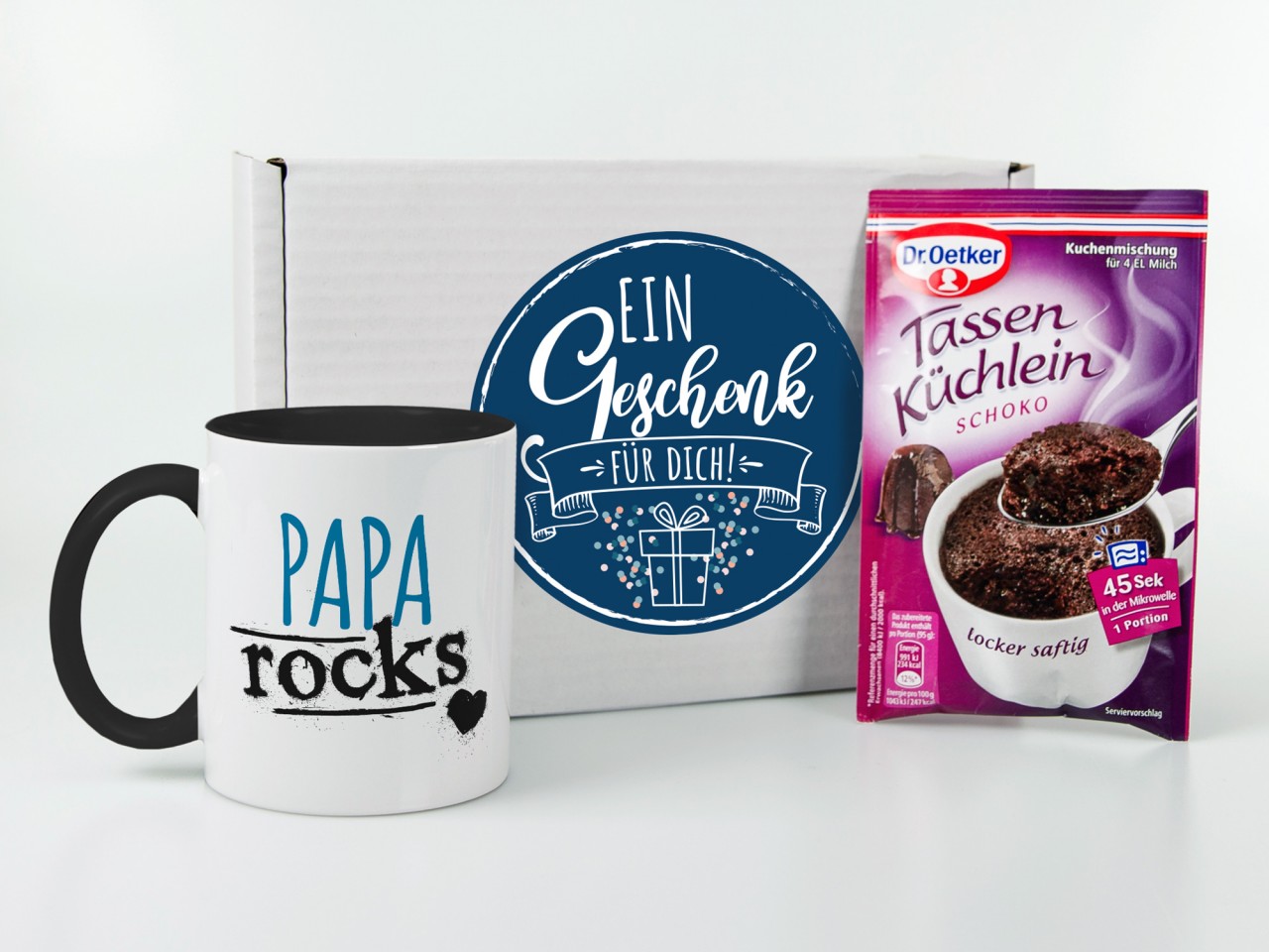 Geschenkset für Papa, Vatertag, Tasse mit Tassenkuchen -...