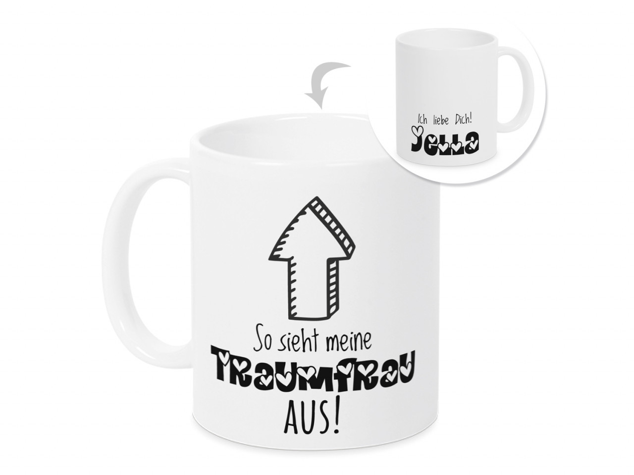 Tasse Traumfrau, personalisiertes Valentinstag Geschenk...