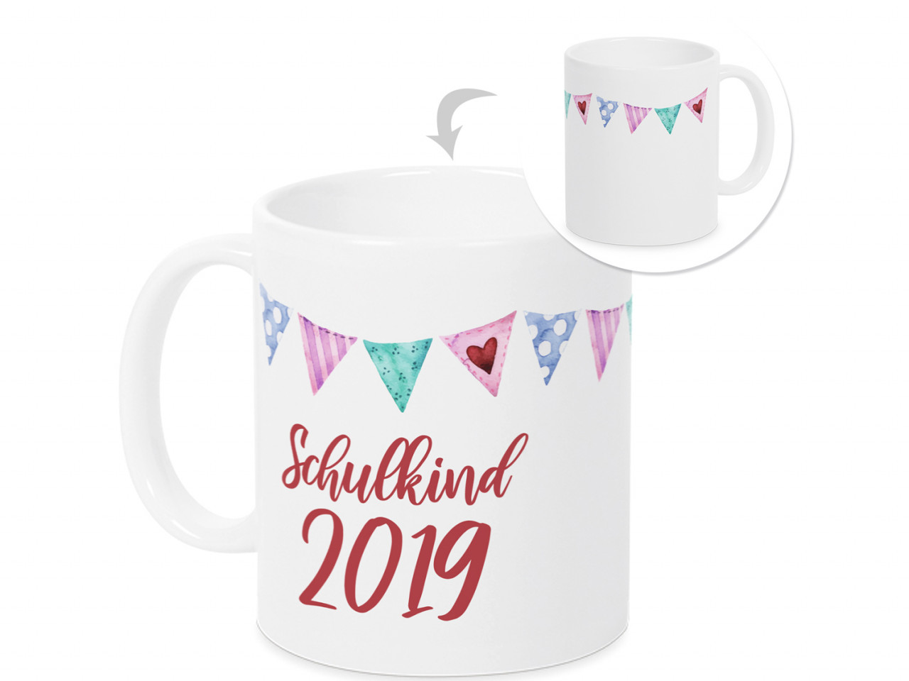 Tasse - Geschenk Einschulung Mädchen Schulkind Wunschjahr