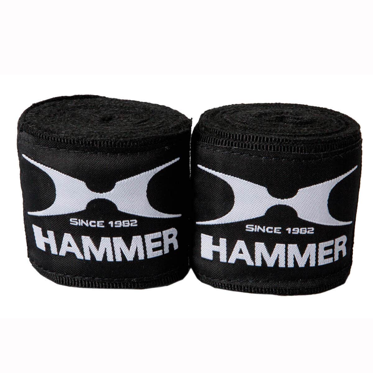 HAMMER BOXING Accessoires d'entraînement Boxbandagen, elastisch 2.5m - schwarz