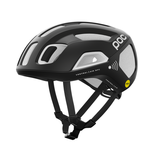 POC Ventral Air MIPS NFC Velohelm - Uranium Black / Hydrogen White Matt