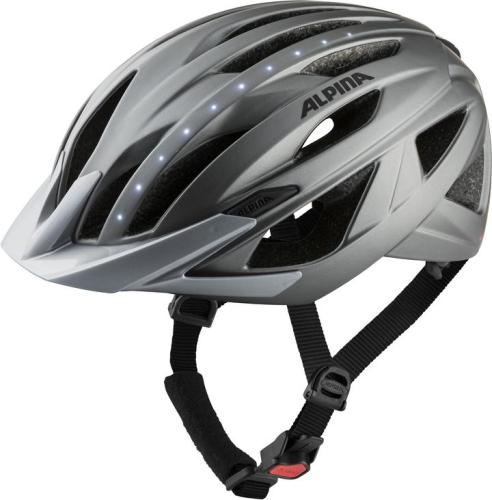 Alpina Haga LED Velohelm - darksilver matt (Grösse: 51-56)