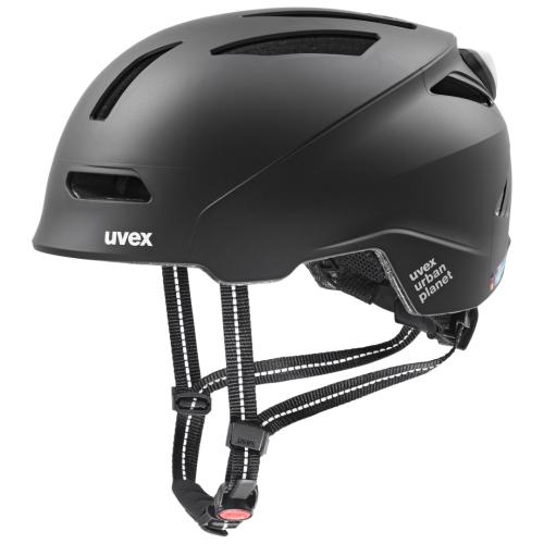 Uvex Urban Planet LED Velohelm - Black Mat (Grösse: 54-58)