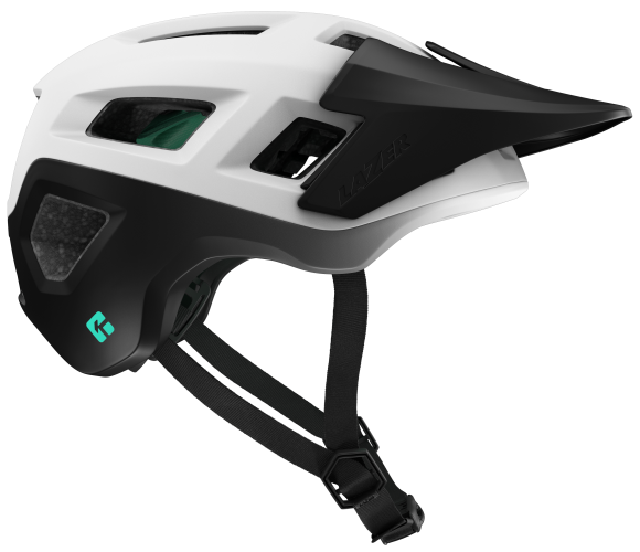 LAZER Unisex MTB Coyote KinetiCore Helm - white black