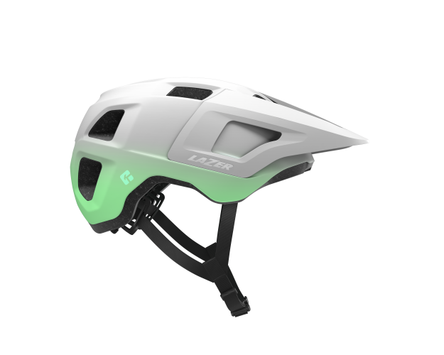 LAZER Unisex MTB Finch KinetiCore Helm - matte white mint