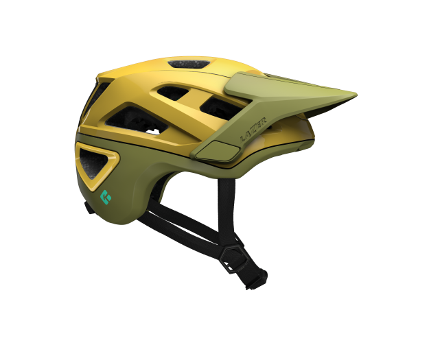 LAZER Unisex MTB Jackal KinetiCore Helm - gold green