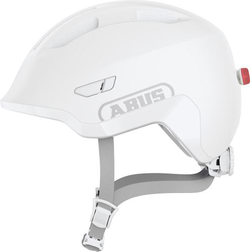 Abus Kinder Velohelm Smiley 3.0 ACE LED - pure white (Grösse: S (45-50 cm))