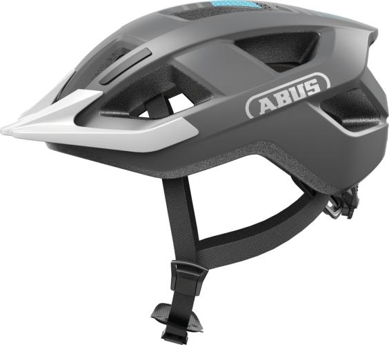 Abus Velohelm Aduro 3.0 LED - race grey (Grösse: M (52-58 cm))