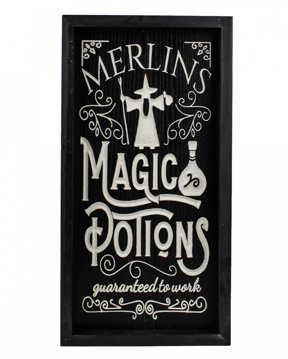 Halloween Wandbild 'Merlins Magic Potions' 41cm