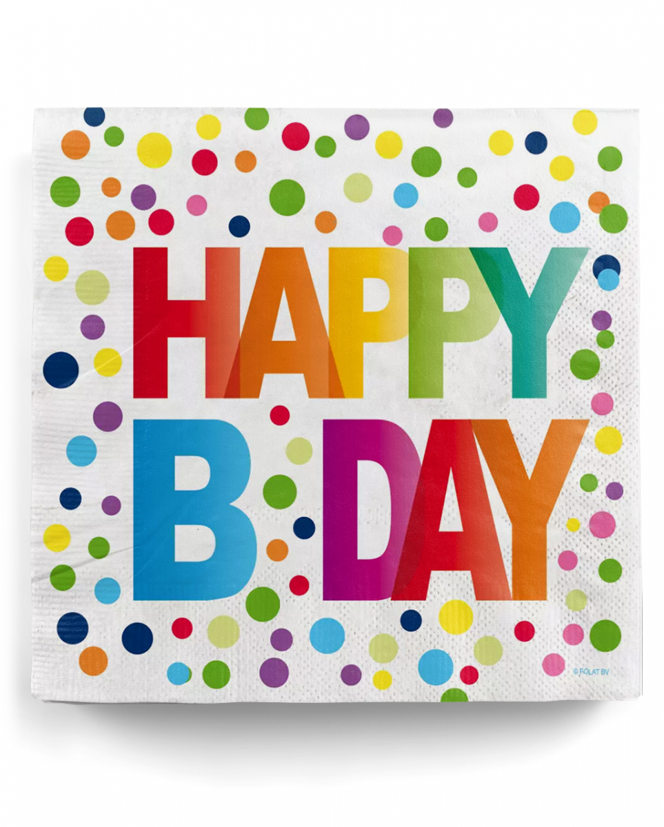 Happy B-Day Servietten 20 Stück