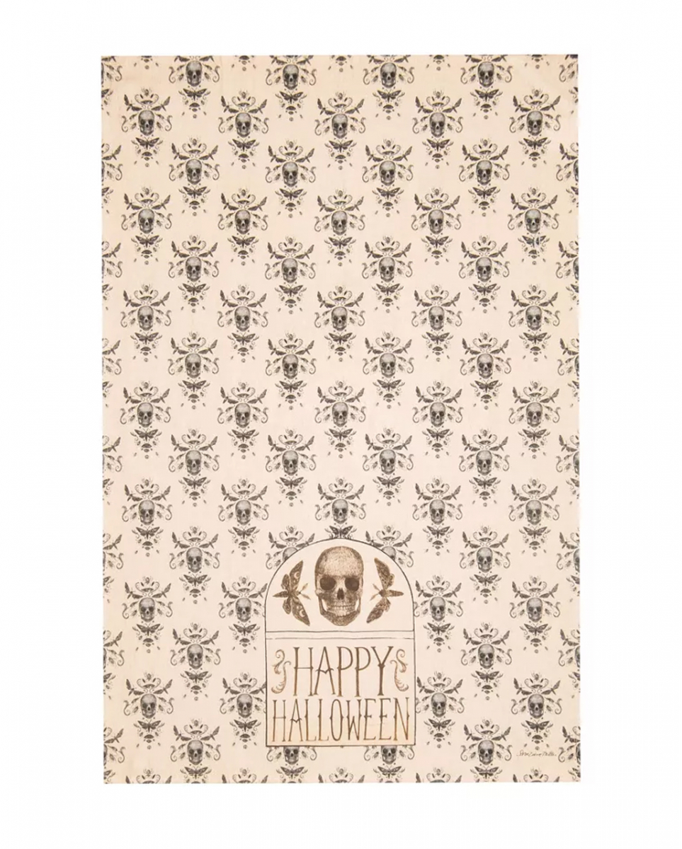 Vintage Happy Halloween & Skull Geschirrtuch