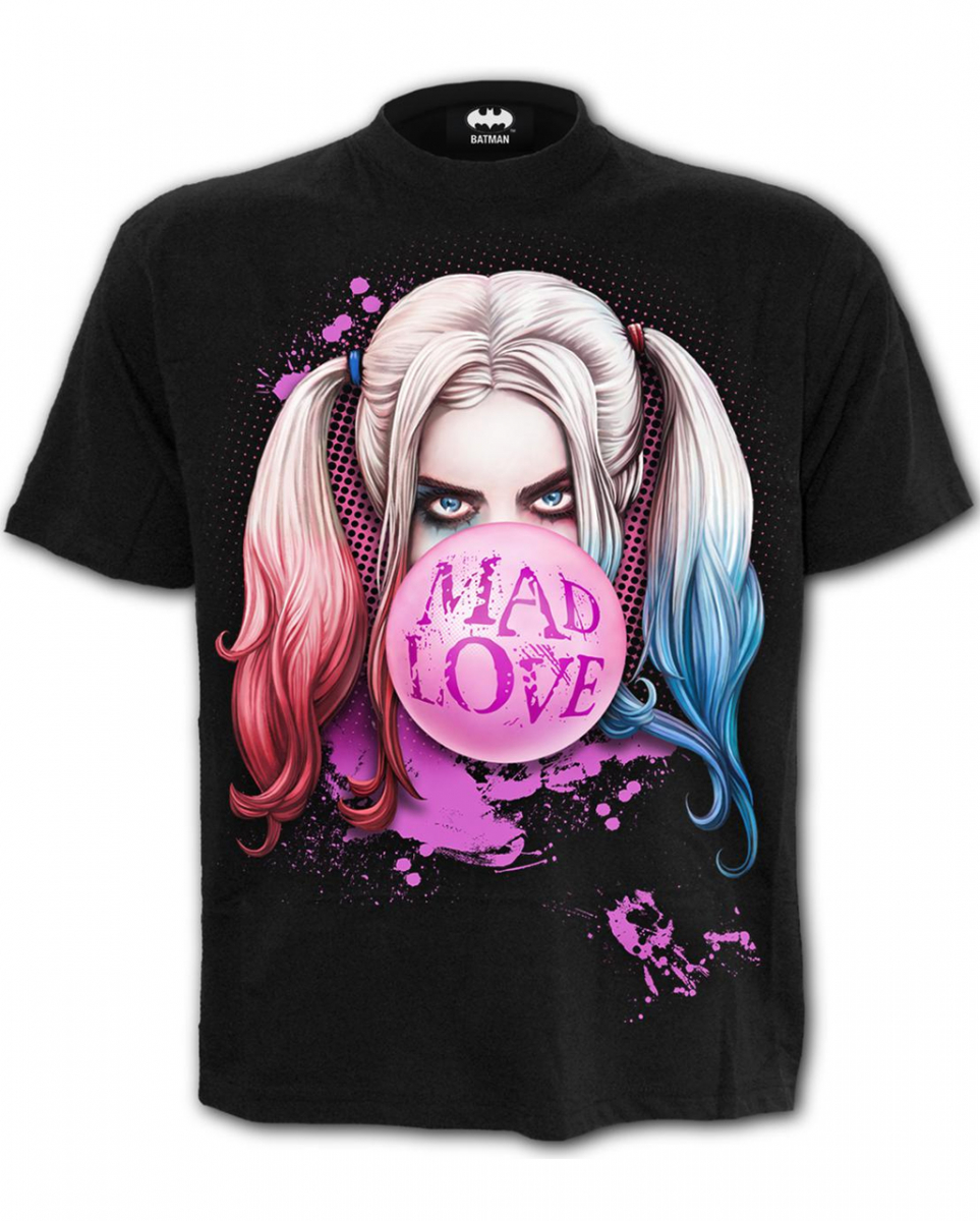 Harley Quinn Mad Love T-Shirt Black L