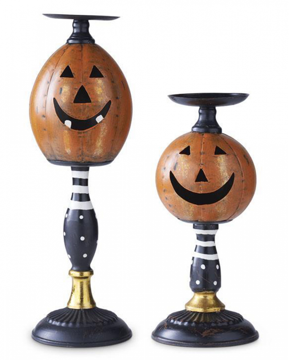 Jack O'Lantern Kerzenständer 2er Set