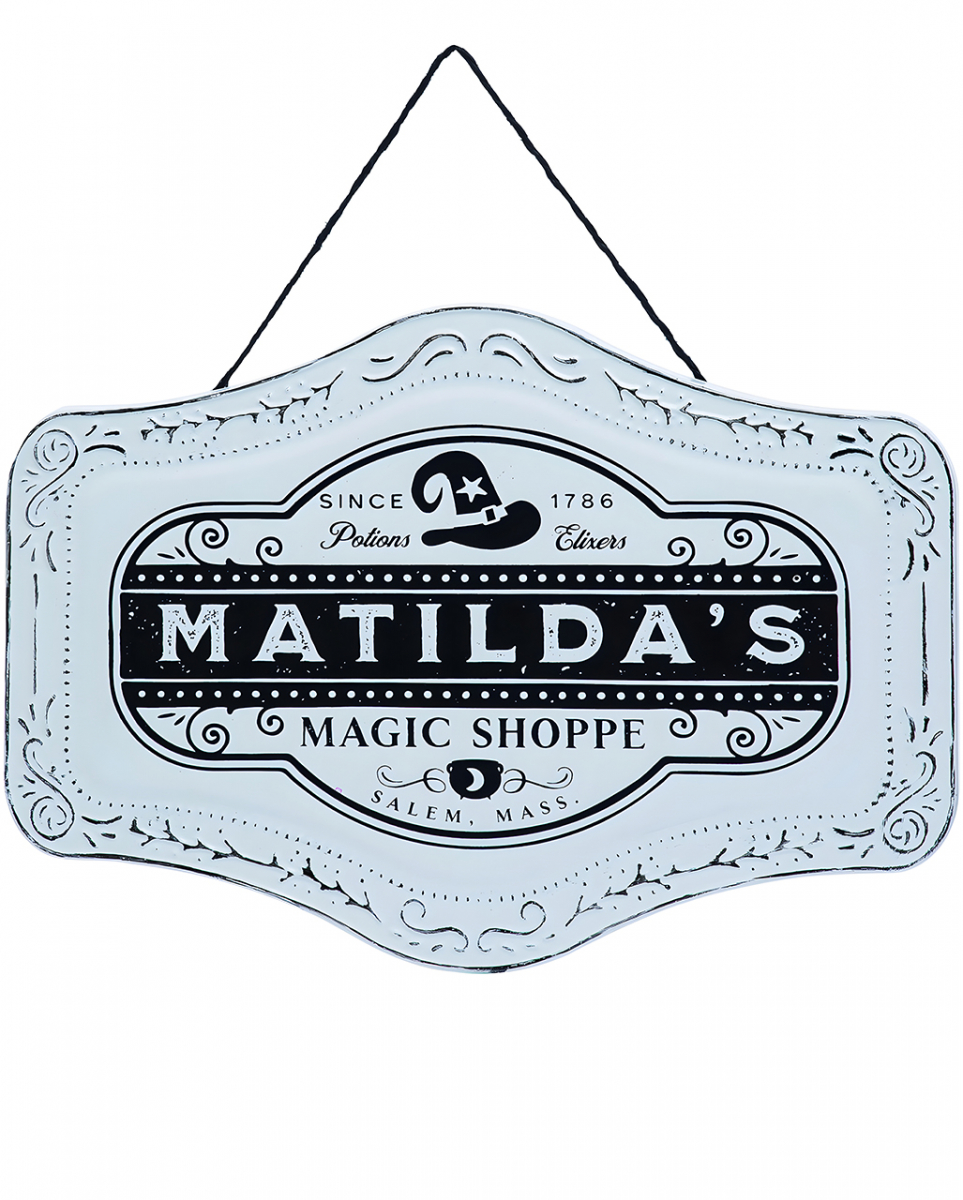 Matilda's Magic Shoppe Zinn Dekoschild 37cm