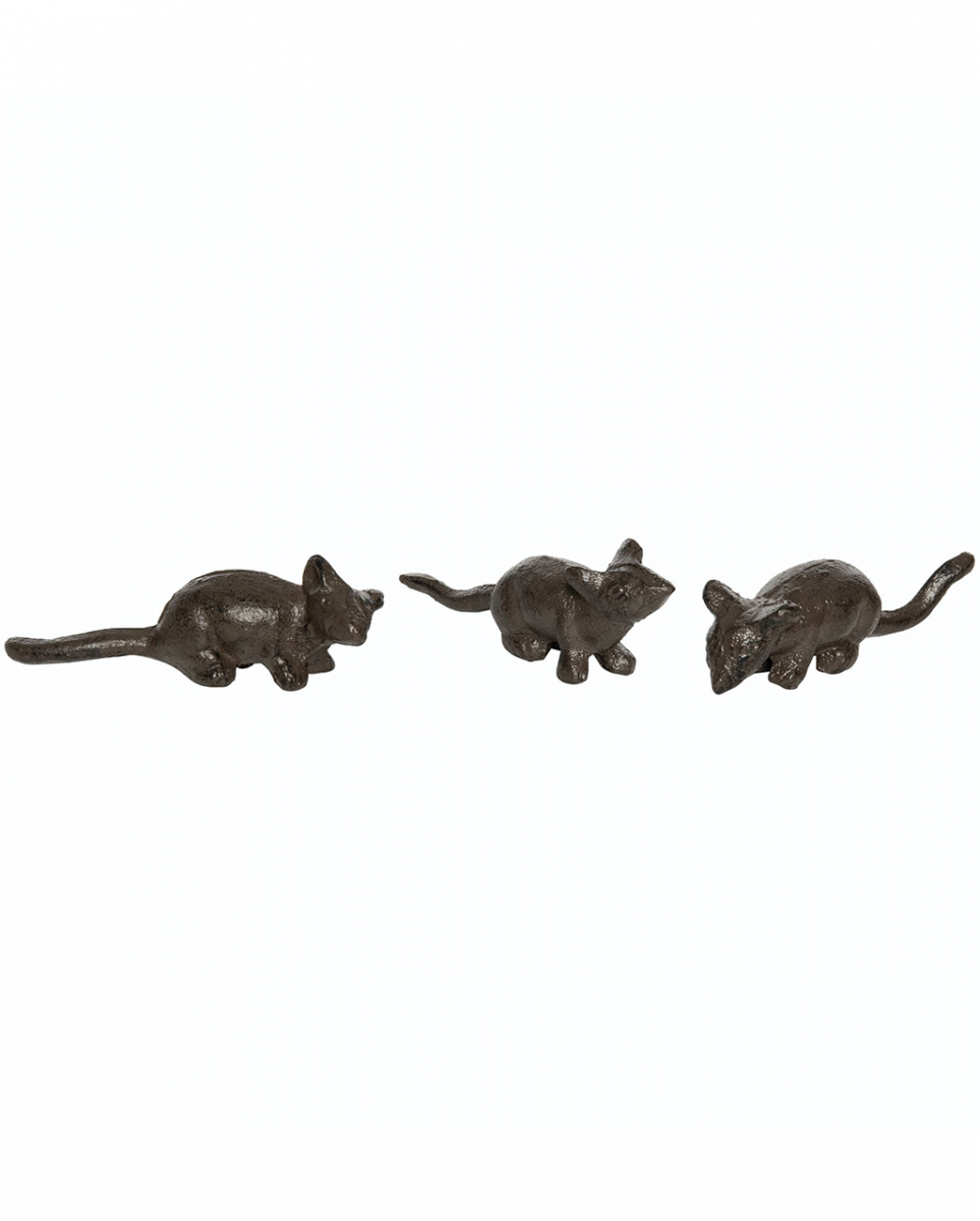 Maus Deko aus Gusseisen 13cm