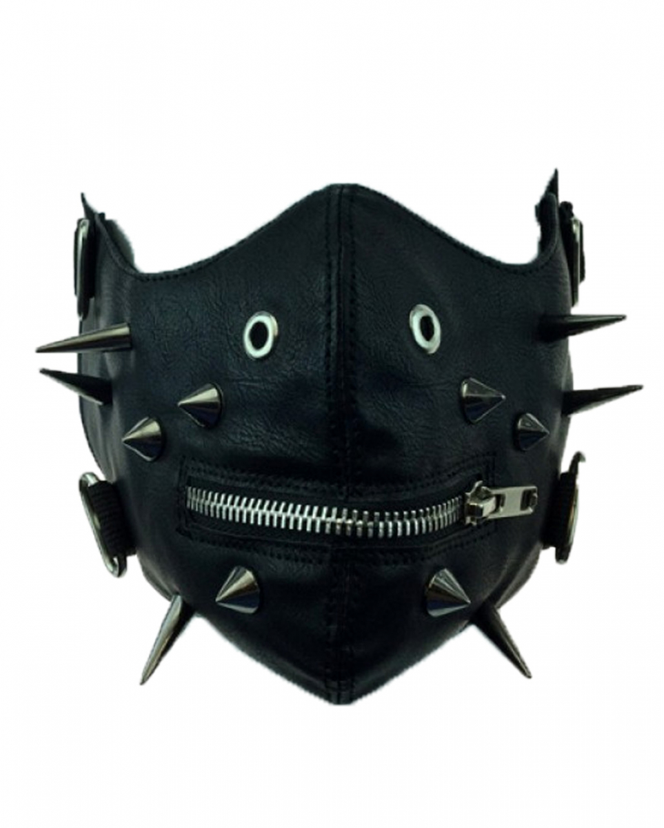 Sado Punk Halbmaske mit Spikes