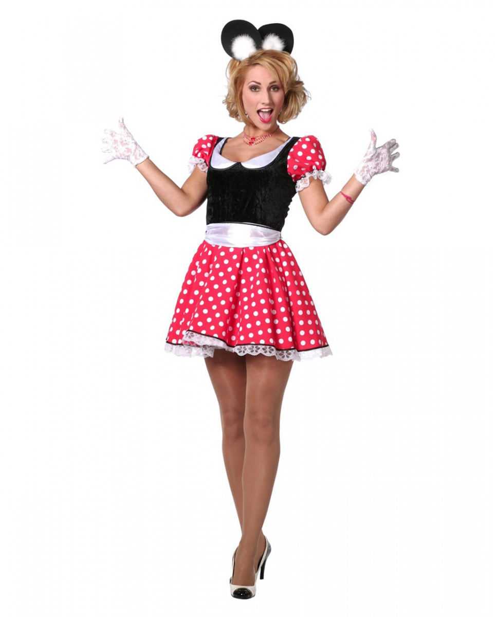 Sexy Minnie Maus Damen Kostüm 36