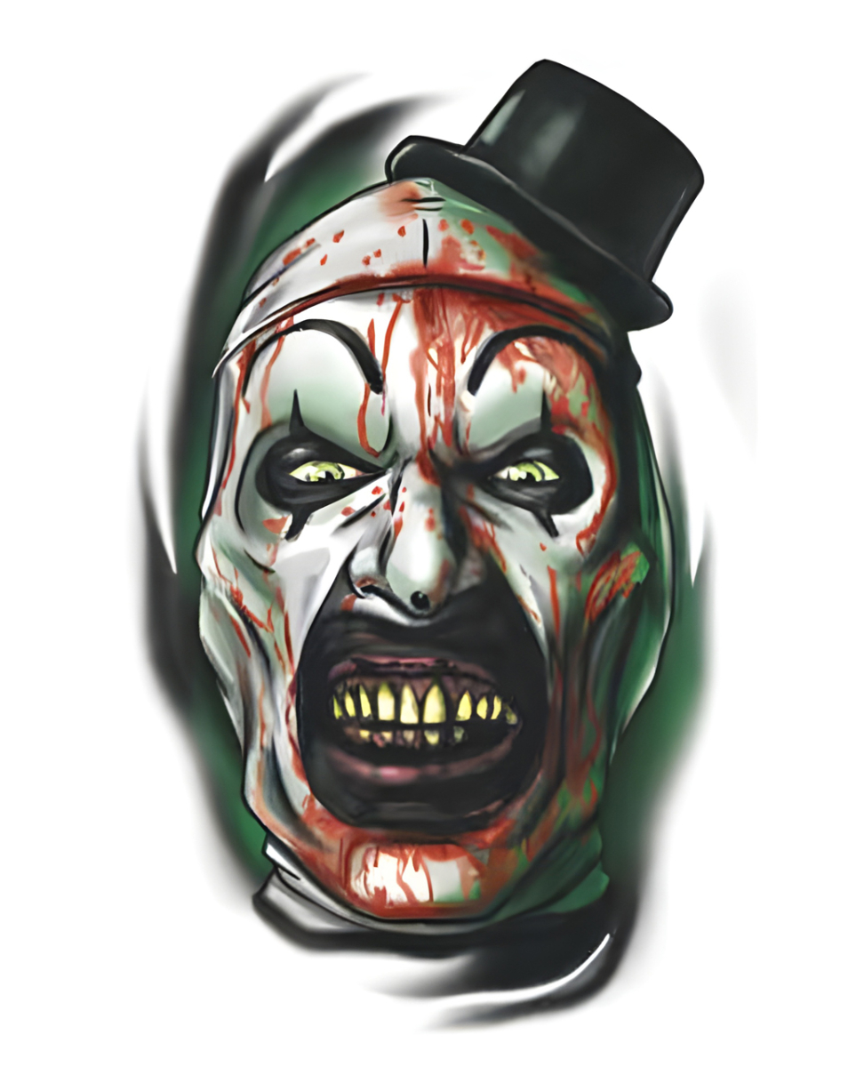 Terrifier – Art the Clown Portrait Klebetattoo