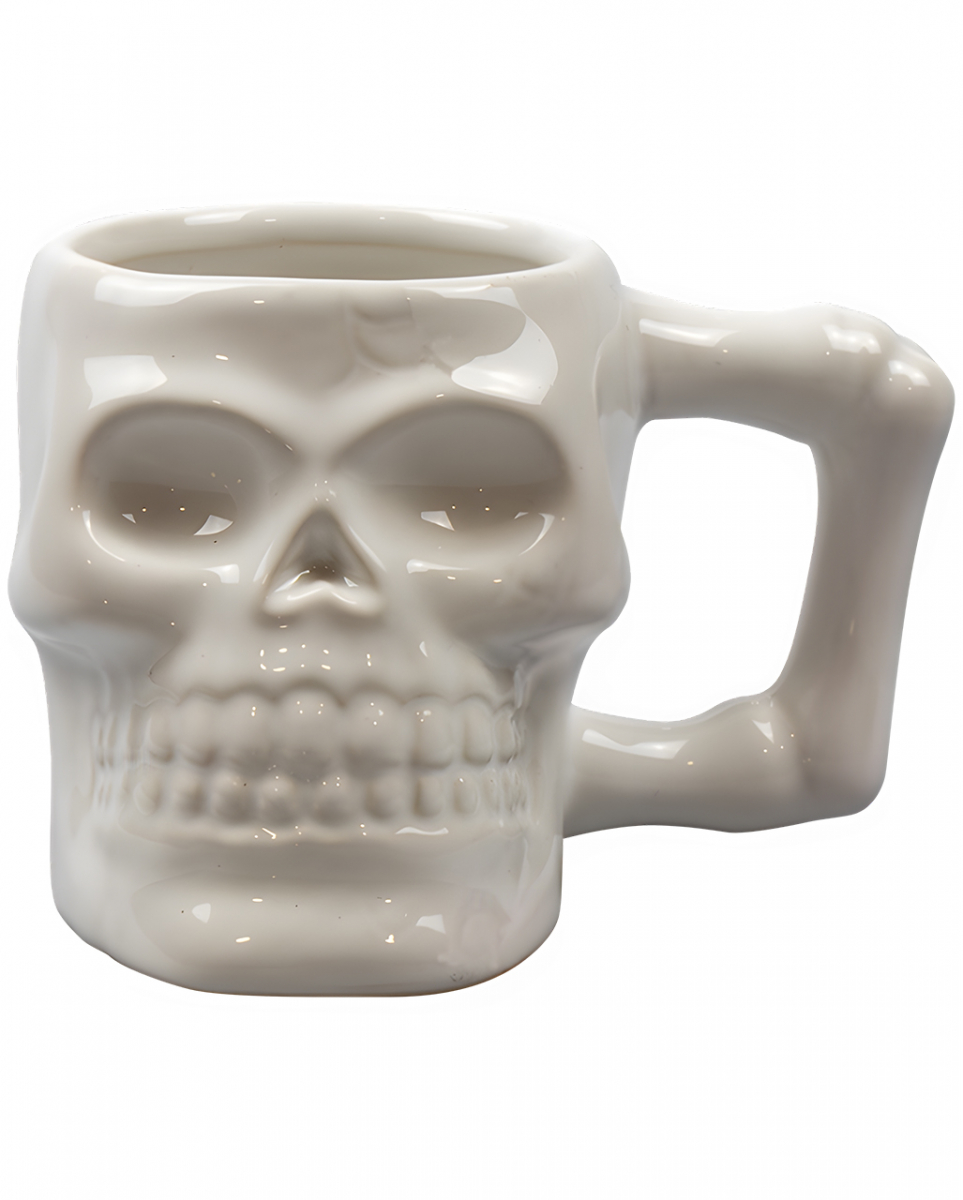 Weiße Totenkopf Tasse 13cm