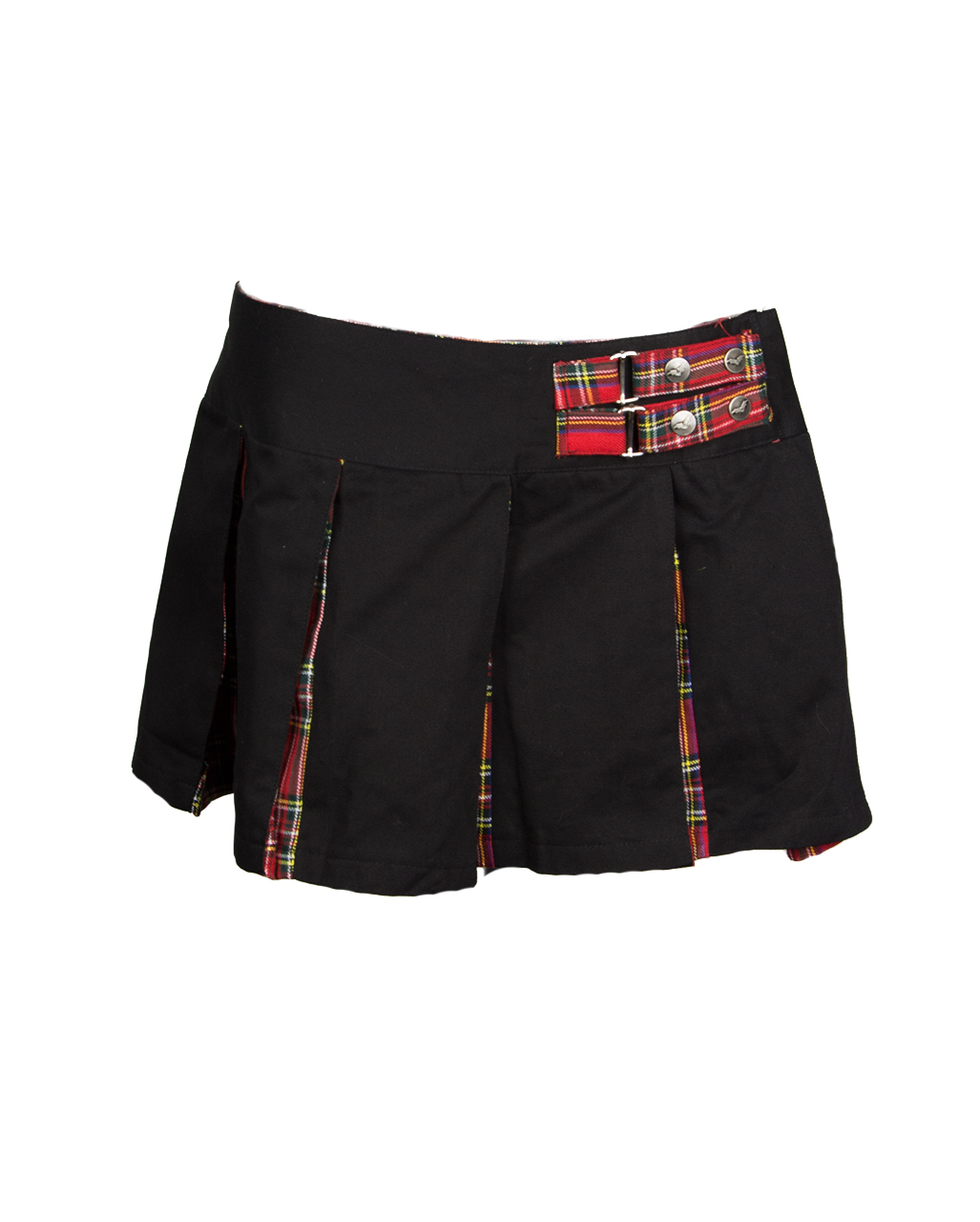 Mini Faltenrock mit Karomuster Gr. 32 ◆