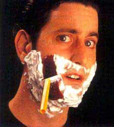 Rasierer Latex Wunde   Blutige Latexwunde für Halloween