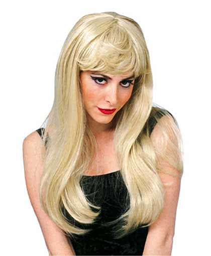 Glamour Perücke Blond -Frauen Perücke-Kunsthaar Perücke-Langhaar