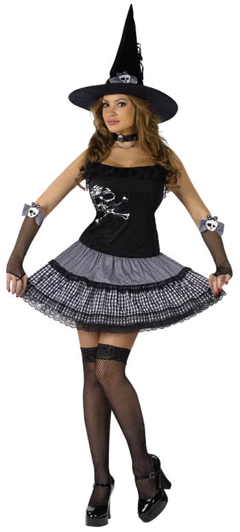 Funky Punk Hexe Gr. S/M Sexy Kostüme für Halloween