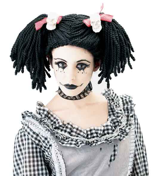Gothic Puppen Kinderperücke für Halloween