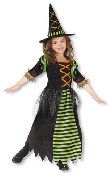 Kleine Halloween Hexe Kinderkostüm L für Fasching