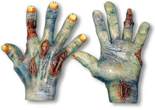 Faulende Zombie Hände   Zombie Handschuhe als Kostümzubehör