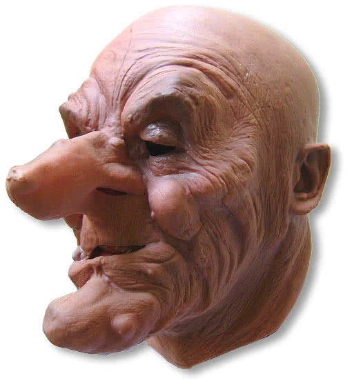 Hexenmaske Grusilda für Halloween & Walpurgisnacht