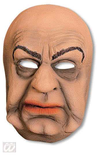 Altes Hutzelweiblein Halbmaske für Fasching