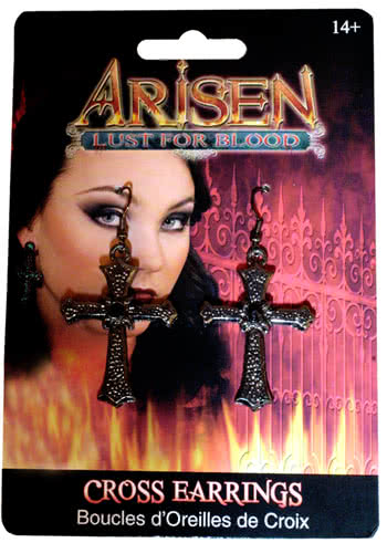 Gothic Kreuz Ohrringe Gothic Kostümzubehör