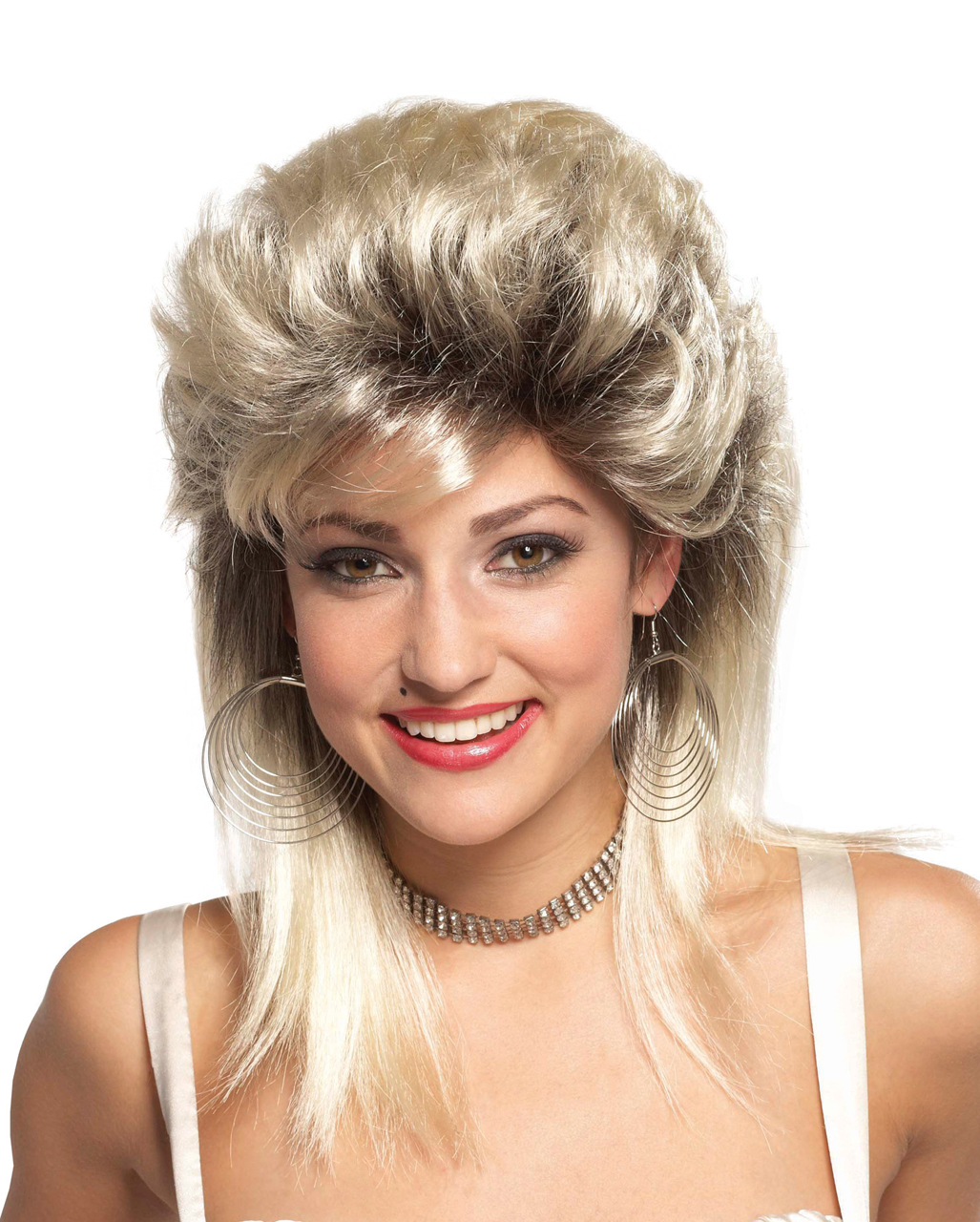 80er Jahre Rocker Braut Perücke Blond ◆