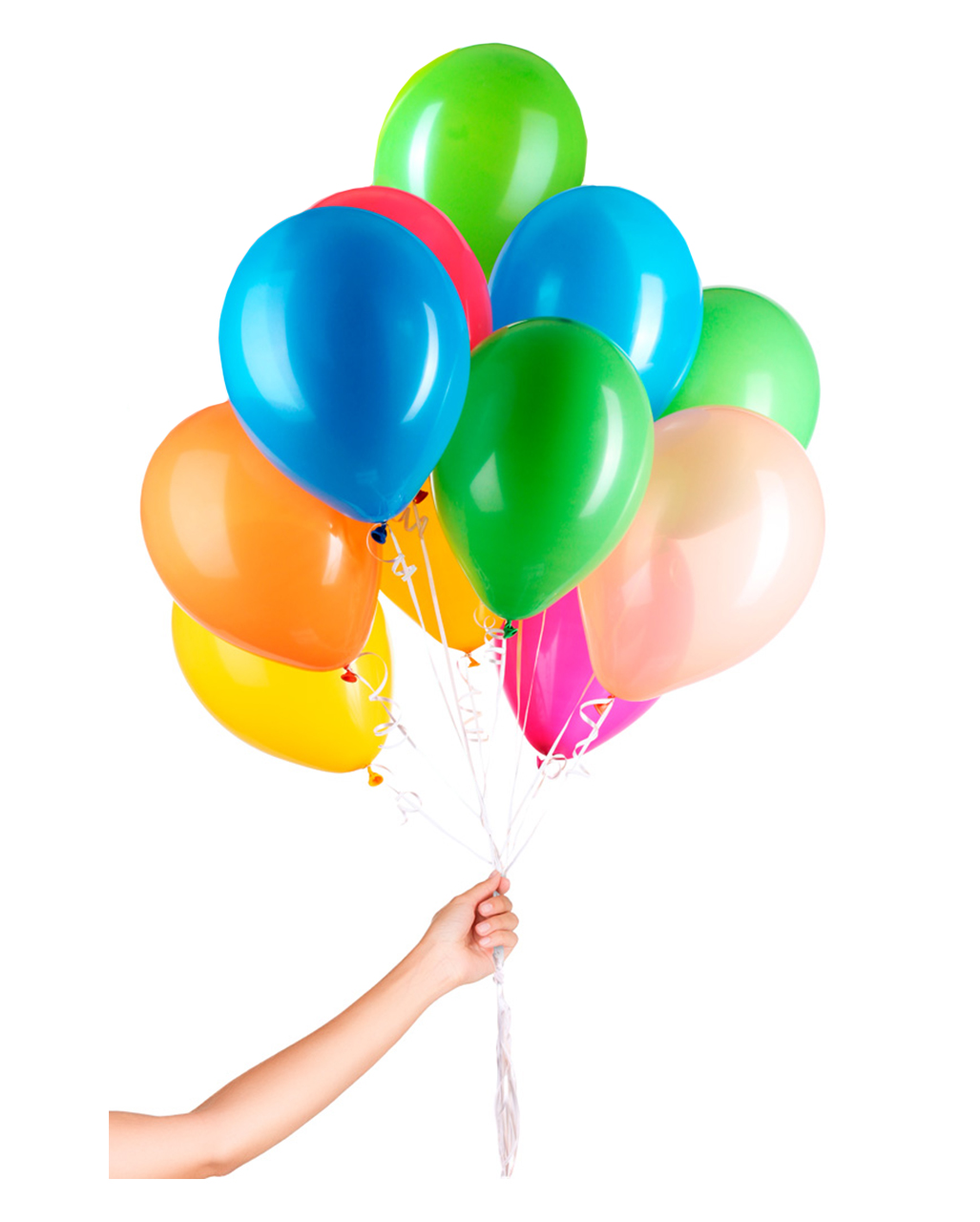 30 Latex Ballons für Helium mit Schnur bestellen