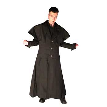 Mantel blk Cotton Kutscher Gr.XL  Kutschermantel aus Filz