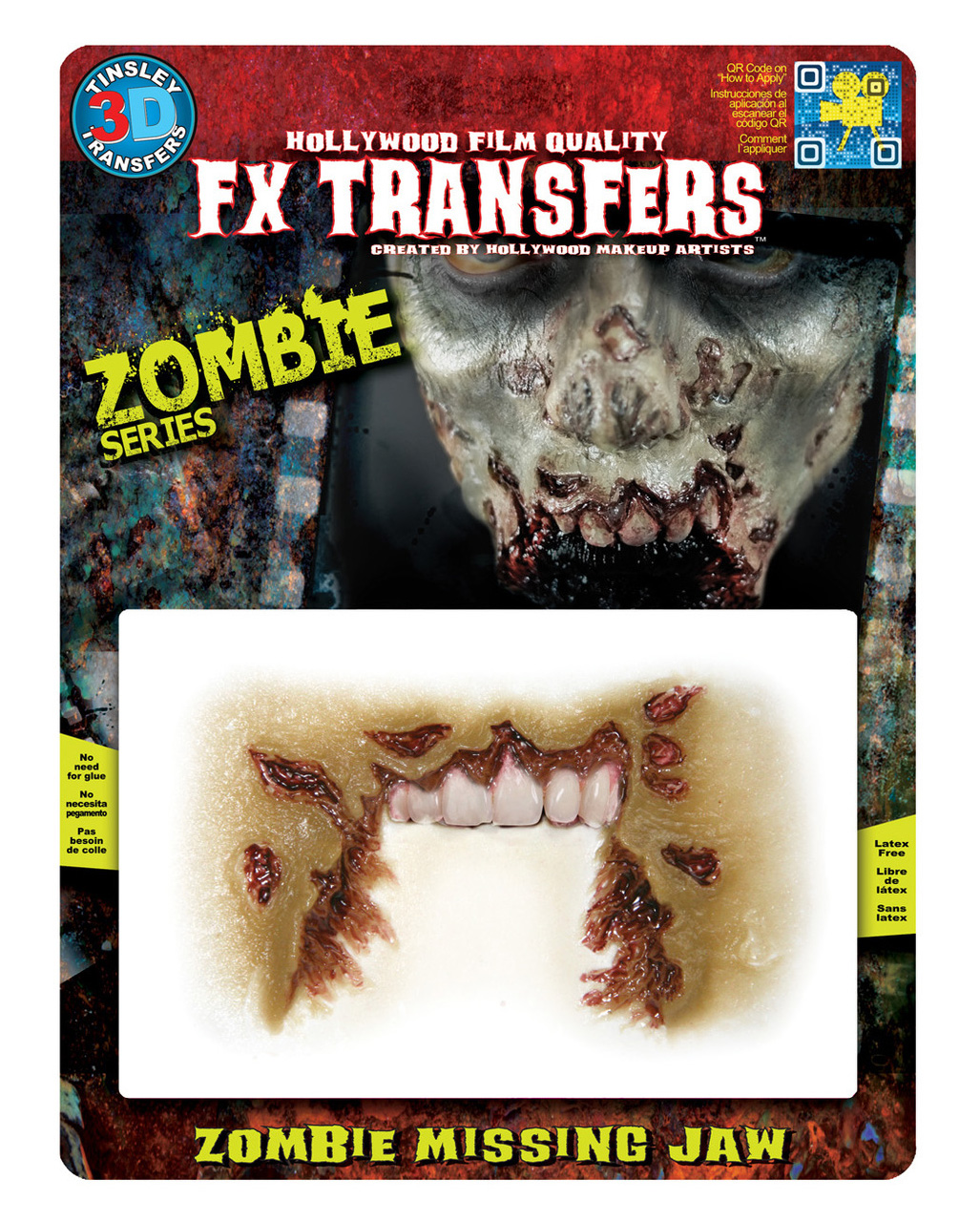 3D FX Transfer Tattoo Wunde Zombie Mund bestellen