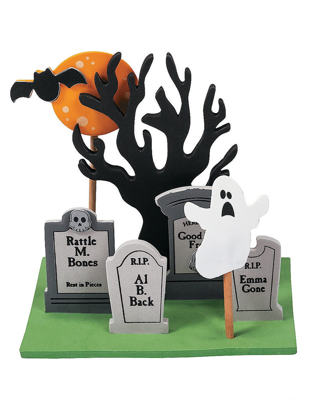 3D Mini Friedhof Steck-Set als Tischdeko