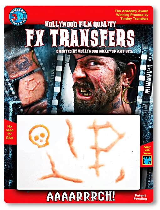 3D Tattoo Piraten Narben Latexfreie Halloween Wunden