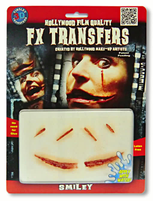 3D Tattoo Joker Narbe Halloween Make-up