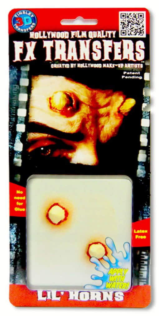 3D Tattoo Wunde Kleine Hörner Latexfreie Teufelshörner als