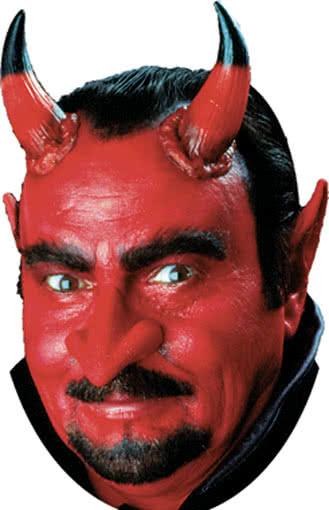 Teufelshörner Groß / Devil Horns Large Latex-Applikationen in