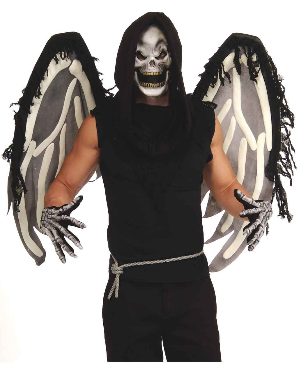6-tlg. Skelett Kostüm-Set für Halloween