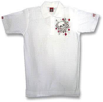 Argyl Diamond and Skull Polo Shirt Gr. M   Punk Poloshirt