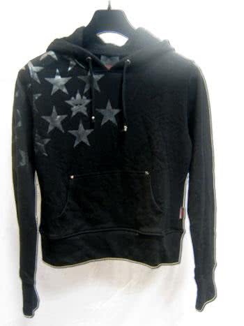 Hoodie mit Sternen Gr. S -Punk Hoodie-Girly Kapuzenshirt