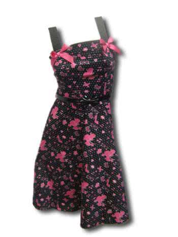Pudel Kleid Pink -Rockabilly Kleid-Pinup Fashion- M / 38