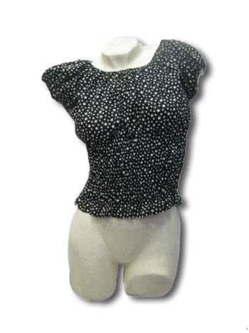 Sternen Top gerafft   Gr. S -Carmentop