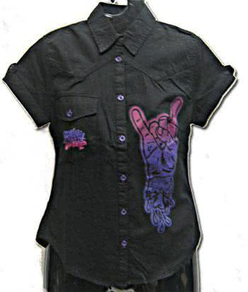 rock on shirt Gr. L Punk Style Bluse