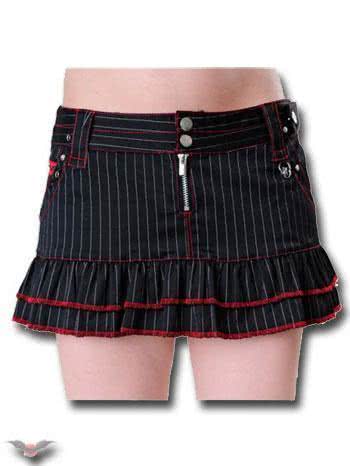 Nadelstreifenmini GR.S -Punk Rock-Punk Minirock-