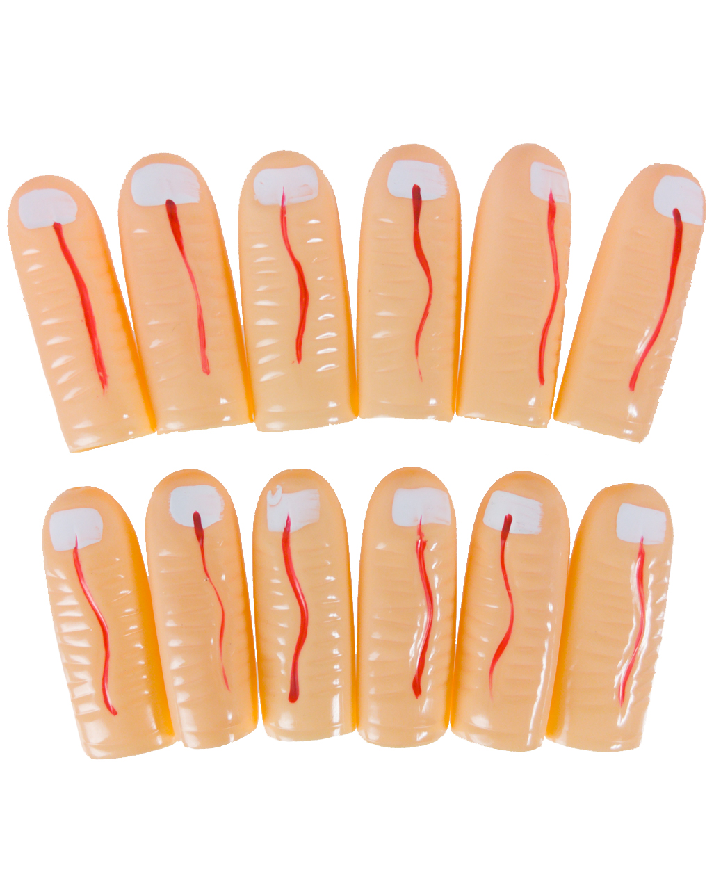Blutige Finger 12 Stück -Latex Finger mit Blut-Horror scherzartikel-